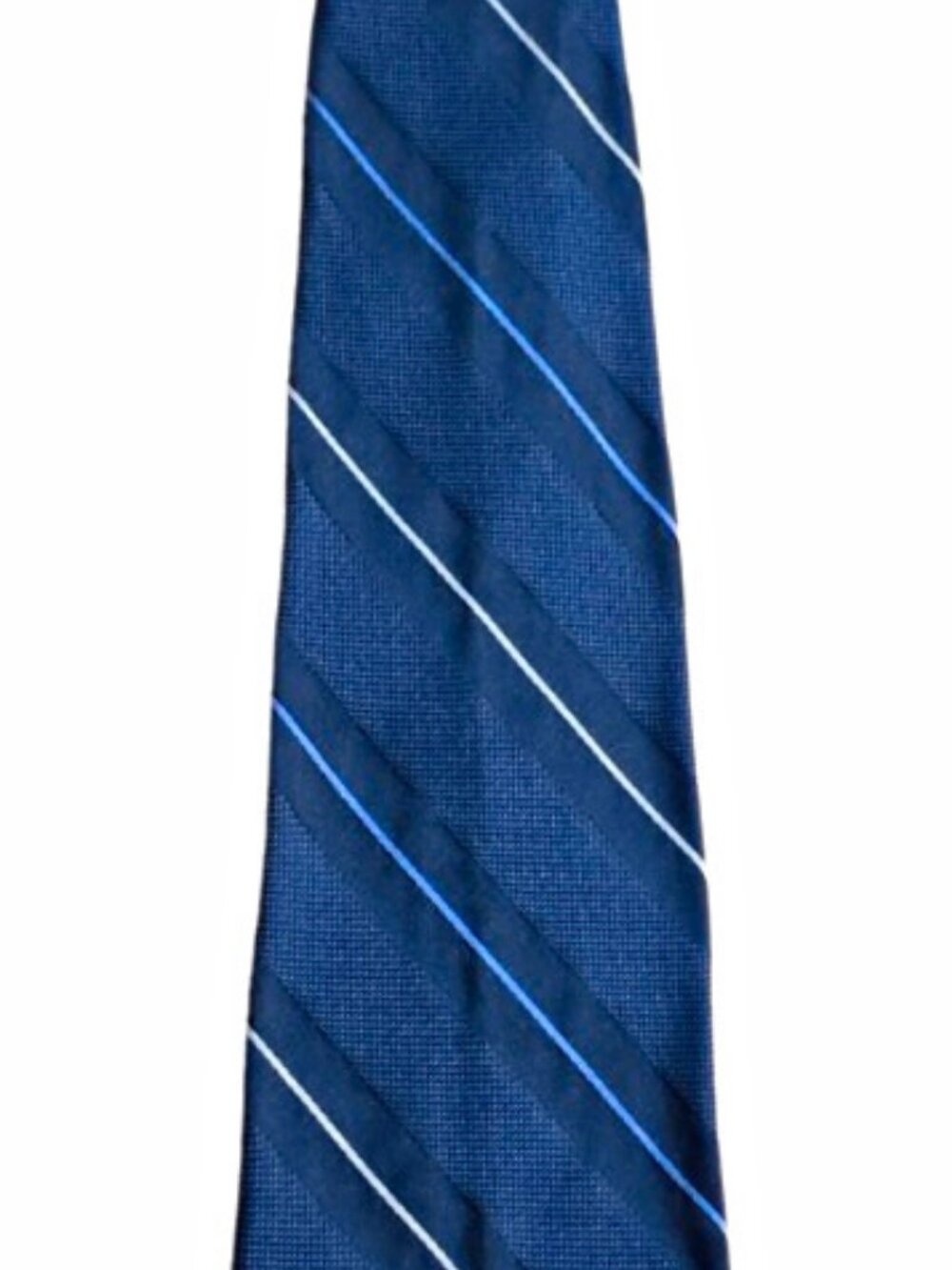 Bergamo New York Men's Silk Tie | Purple White Striped